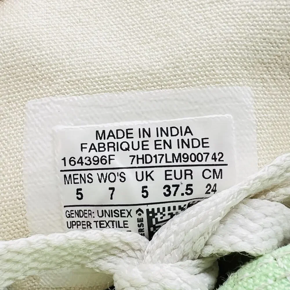 Converse Shoes Womens 7 Green Canvas Chuck Taylor All Star High Sneakers Comfort - Picture 9 of 10